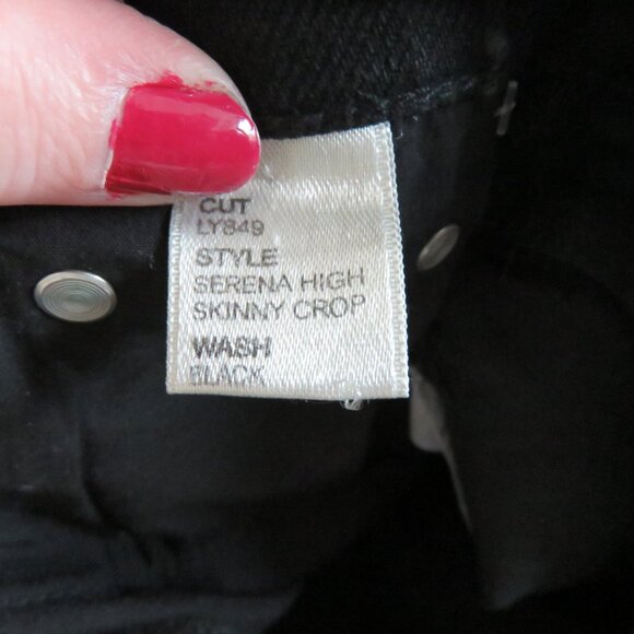 REFORMATION Serena High Skinny Crop Jeans in Black - Size US 24 - Picture 15 of 15